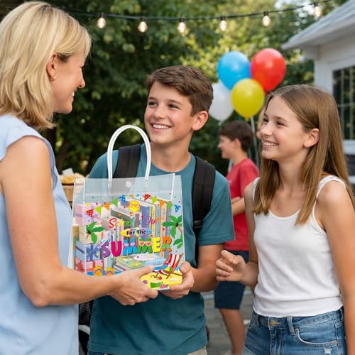 Bolsas de regalo transparentes de PVC Gilprop con asas pack de 12 para eventos 6