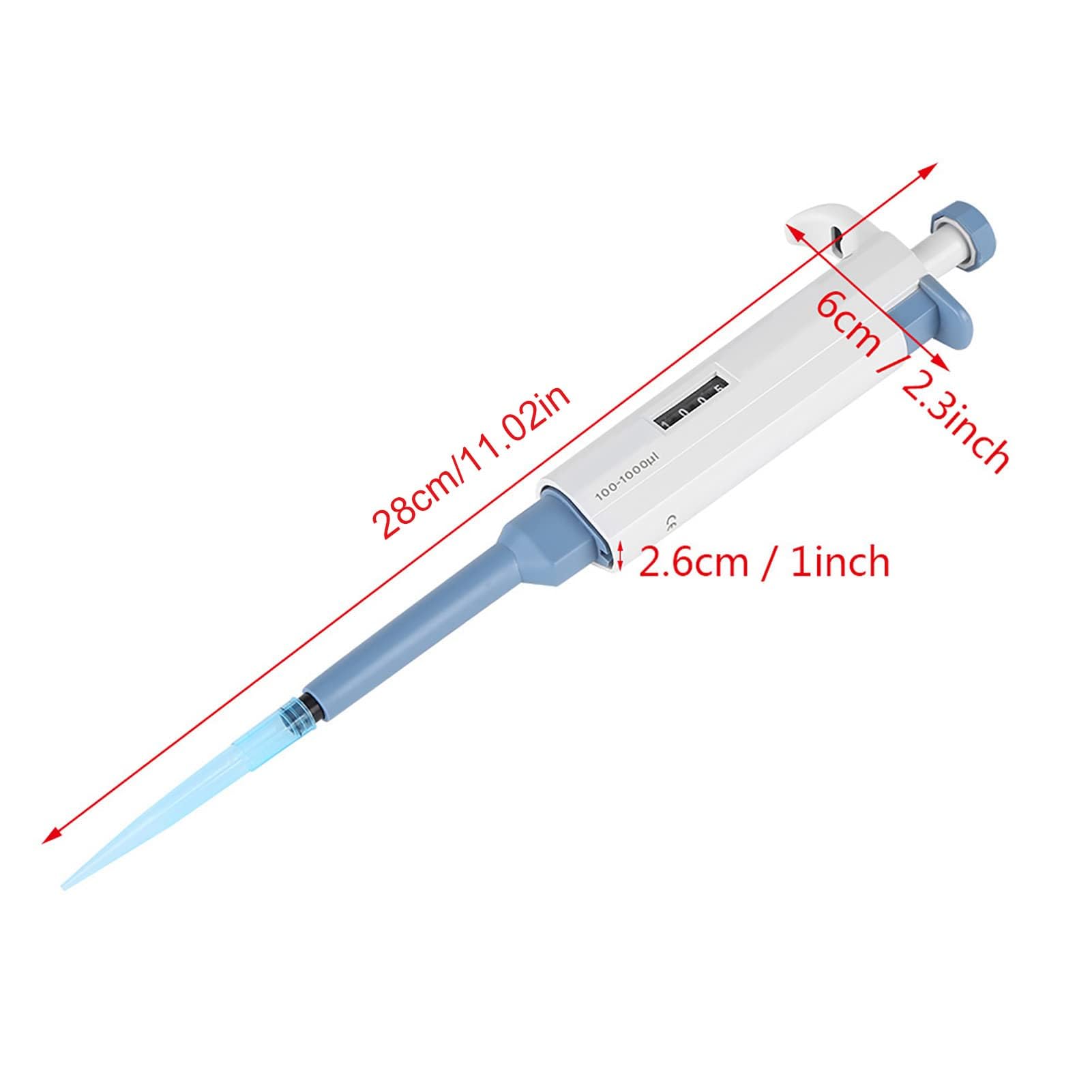 Pipet, Lab MicroPipette, Single-Channel Adjustable Volume Micro Pipette High-Accurate MicroPipette Variable Volume Pipette, Transfer Pipettes
