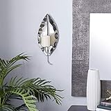  Deco 79 Candlestick Holders Wall Sconce, Silver