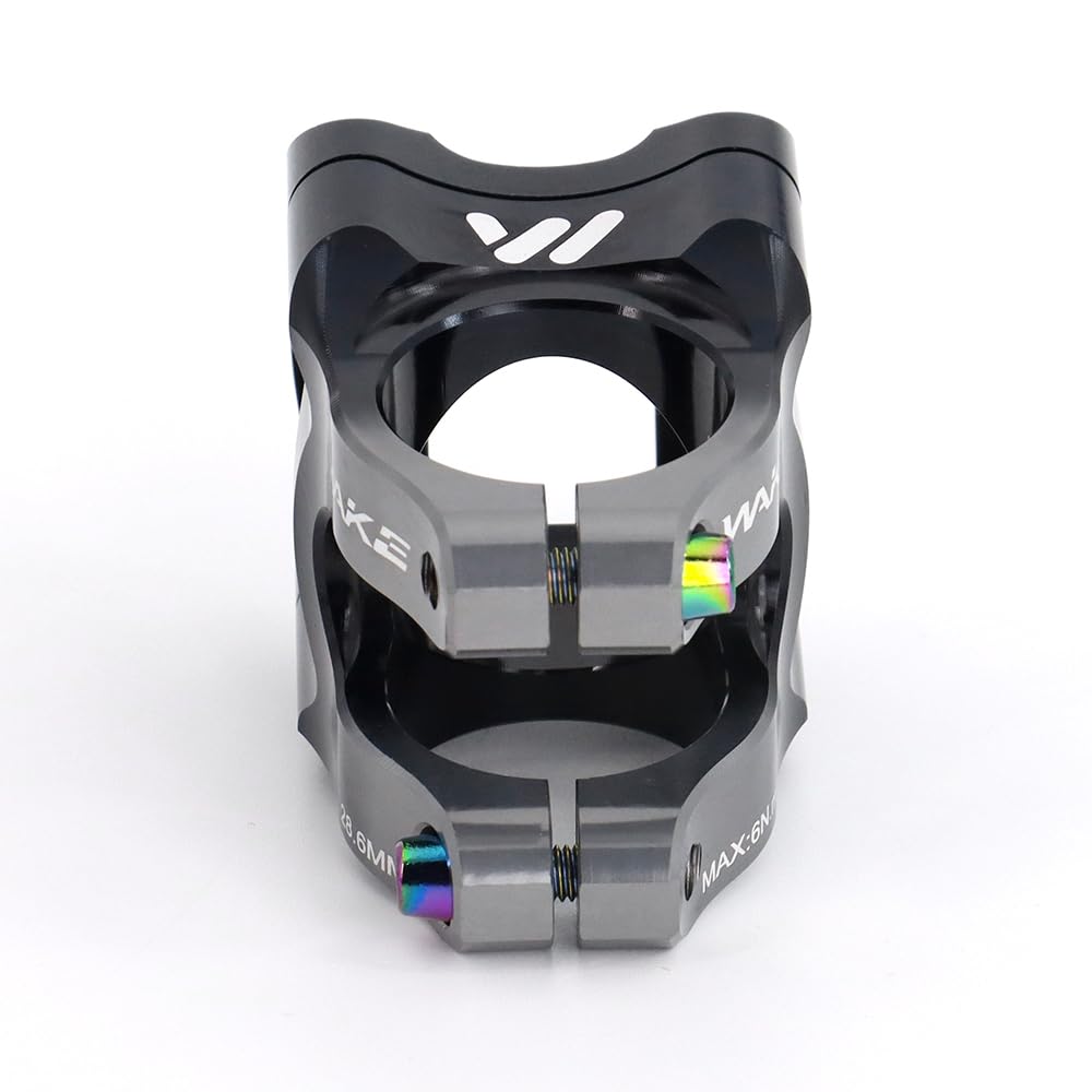 CYSKY Attacco Manubrio MTB 31,8 35mm 0 Gradi Attacco Manubrio Corto 1 1/4 Pollice per Bici da Corsa, Gravel, MTB, Downhill, BMX