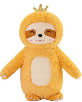 Amazon ぬいぐるみ 抱き枕 ナマケモノ 動物 きゃら 癒し系 柔らかい キュート 表情 かわいい ふわふわ お祝い プレゼント 添い寝 イェロー 25cm ぬいぐるみ おもちゃ