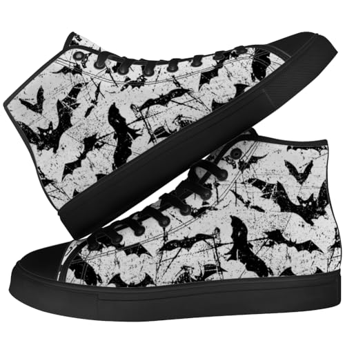 Bat Shoes High Top Canvas Sneakers Lace Up Casual Walking Shoes Gifts for Men Women3