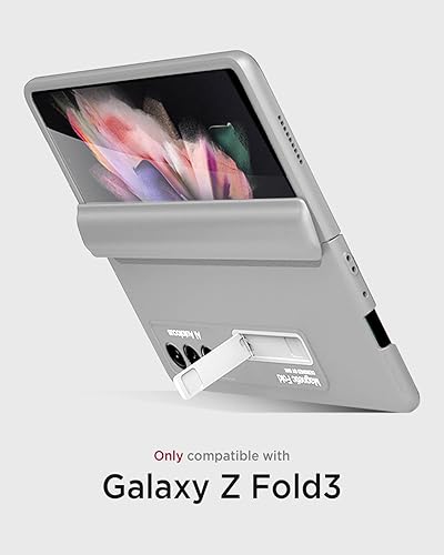 Miniatura 2 de Miimall Funda compatible con Samsung Galaxy Z Fold 3, Z Fold 3 con protección magnética de bisagra y soporte ultrafina Funda protectora de