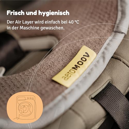 Aeromoov - Baby Sitzauflage Air Layer - Einlage Für Autositz oder Kinderwagen - Gruppe 0 - Antischwitz Sommerbezug - Bio-Baumwolle - Anthracite