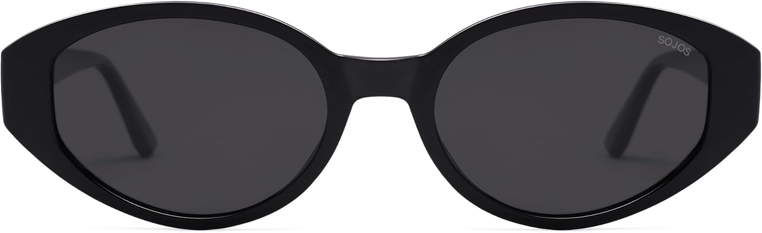 SOJOS Retro Oval Polarized Sunglasses for Women Chic Cat Eye Trendy Vintage Shades UV400 Protection - Image 3