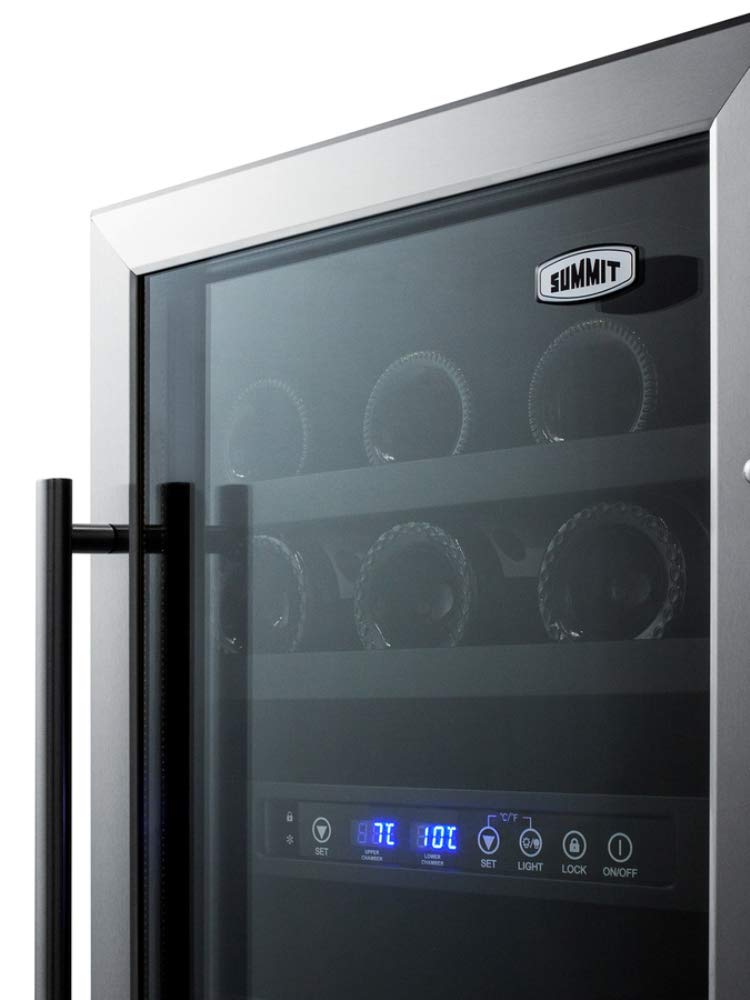 Summit 18” Wine Cellar, 28 Bottle Capacity, 3.3 Cu.Ft., Built-In Wine Cellar, ADA Compliant, Stainless Steel- Swc182zada on Fridge.com - View 5