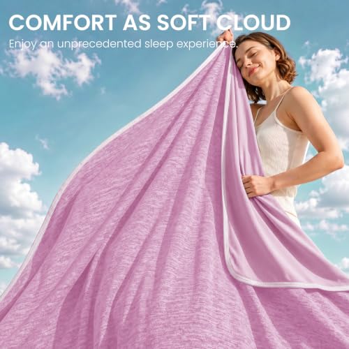 Image of TOPCEE Cooling Blanket(60 inchx90 inchTwin Size)for Night Sweats Absorbs Heat to Keep Adults, Children Cool on Warm Nights, Q-Max 0.5 Cooling blankets for Hot Sleepers, Ultra-Cool Lightweight Blanket for Bed