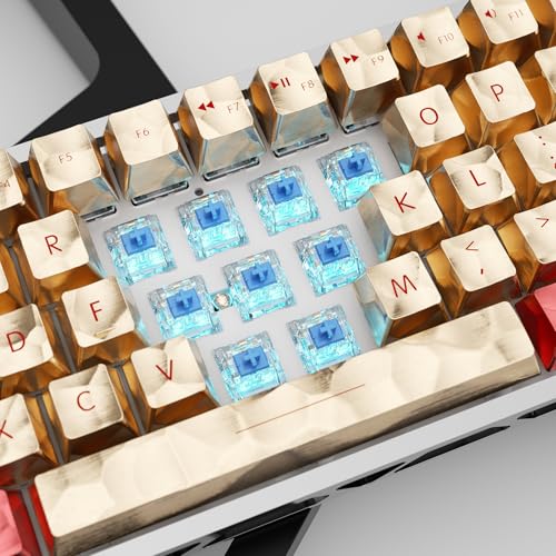 Image of Zhouwang 10Pcs Crystal Blue Switch,Crisp Clicky,Suitable clicker for 3D Prints and Mechanical Gaming Keyboards.