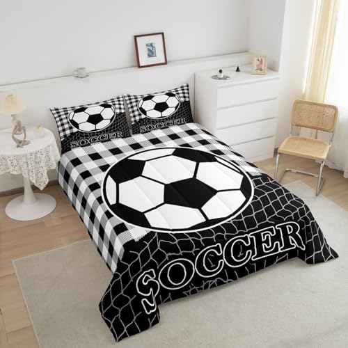 Image of Feelyou Soccer Bedding Set Queen Size for Kids