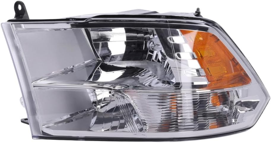 KarParts360 For Ram 1500 Classic 2019 2020 2021 2022 Headlight Assembly Driver Side | Chrome Housing | With Bulbs | Standard | Replacement For CH2502242 | 68096439AC