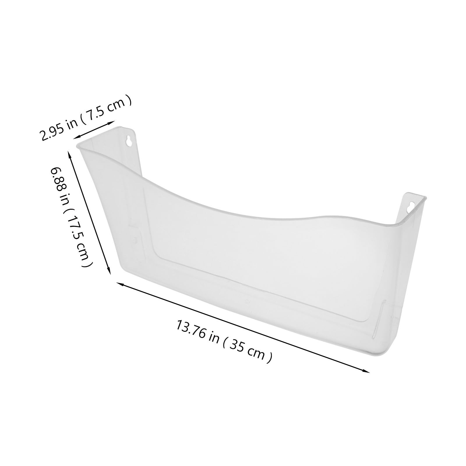 jojofuny Organizador de Archivos de Abs Transparente de Pared Resistente Caja de Almacenamiento Colgante Adecuado para Oficina y Hogar