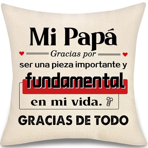 Mamá Madre Regalo para Mujer Gracias por Ser Una Pieza Funda de Cojín de Hija Hijo Originales Ideas Regalos Cumpleaños Navidad Día del Madre (papá-b)