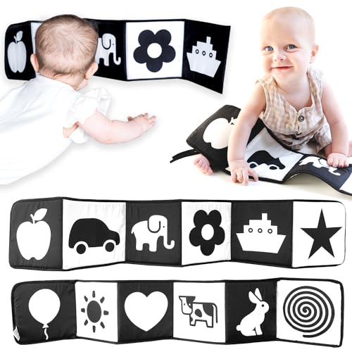 Image of Spiggly High Contrast Baby Toys for Newborn Black and White Baby Toys Baby Books 0-6 Months High Contrast Baby Book Contrast Toys for Infants 0-6 Months Black and White Books for Newborns