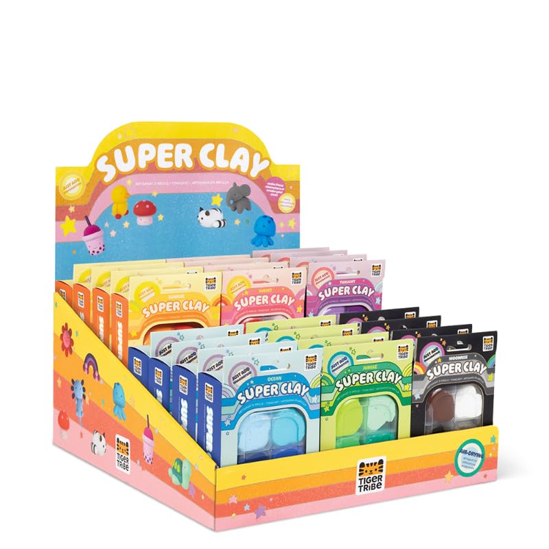 Tiger Tribe Juego de papelería Super Clay - juego de arcilla creativa