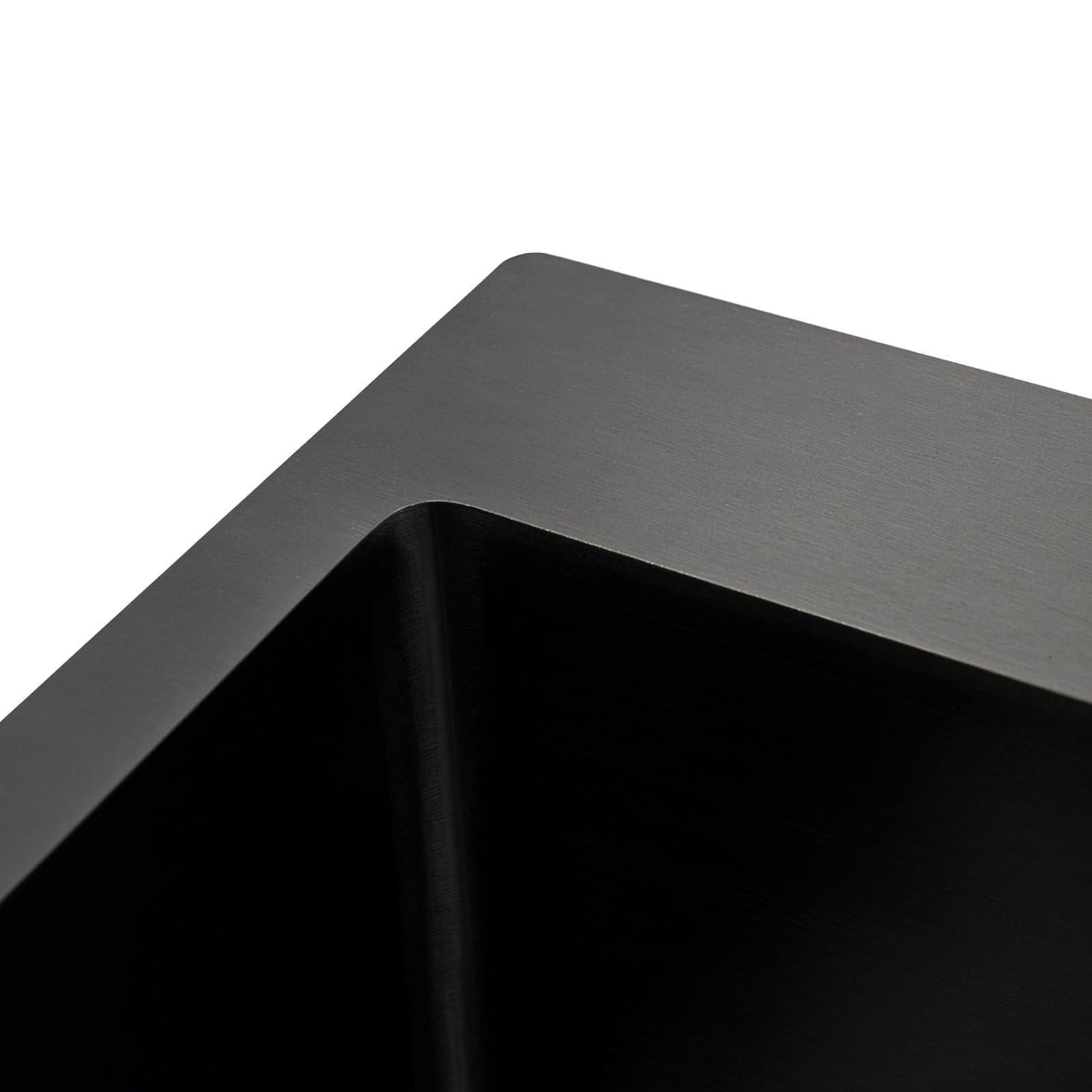 Fregadero de cocina moderno, color negro, 45 x 40 cm, para familias, restaurantes, lavaderos, con escurridor, dispensador de jabón, sin grifo
