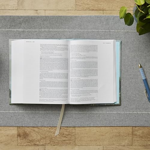 Image of NKJV, Journal the Word Bible: Reflect, Journal or Create Art Next to Your Favorite Verses (Cloth over Board, Blue Floral, Red Letter, Comfort Print): Reflect, Journal, or Create Art Next to Your Favorite Verses