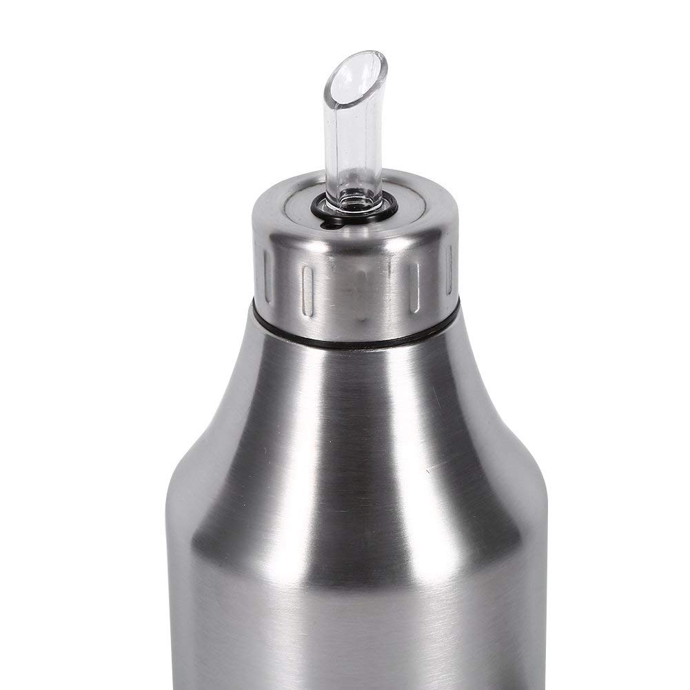 Fdit Oliera Bottiglia Acciaio Inox Dispenser Oliera Pentola Oli Salvagoccia Liquido Distributore Contenitori per Olio e Aceto Utensile da (1000ML)