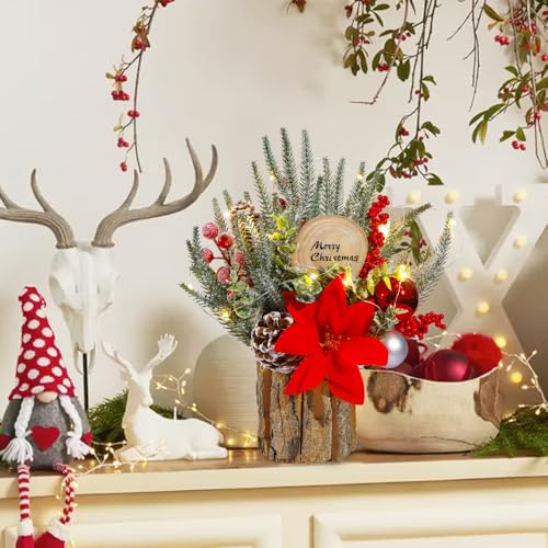Small-Christmas-Tree-Artificial-Mini-Tabletop-Christmas-Tree-with-Lights-Christmas-Ornaments-Pine-Cone-Branches-Red-Berries-for-Christmas-Party-Home-Indoor-Decoration-13-Inches Small Christmas Tree Artificial Mini Tabletop Christmas Tree with Lights Christmas Ornaments Pine Cone Branches Red Berries for Christmas Party Home Indoor Decoration 13 Inches