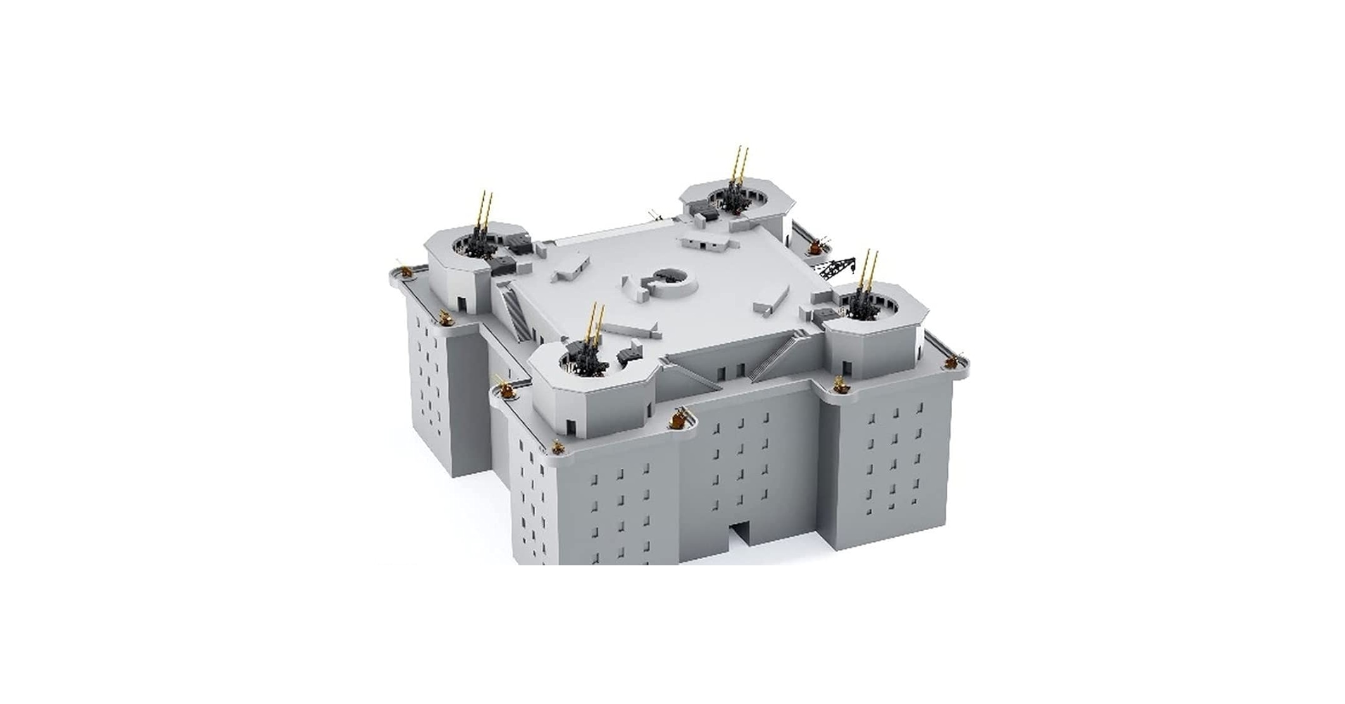 1/700 ドイツ 防空要塞フラックタワー EX版(BST7004+BST7005) ガレージキット プラモデル(BST7001) BUNKER Studio(バンカースタジオ) 1/700 ドイツ 防空要塞フラックタワー EX版 (BST7004 + BST7005