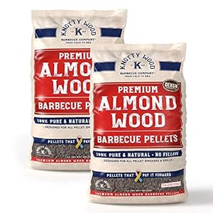 100% Pure Almond Wood Barbecue Grilling Pellets – 40 lbs (2)