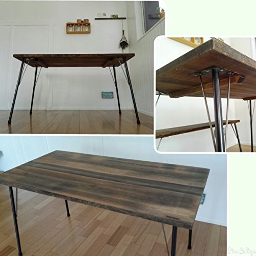 Amazon｜ハンドメイド4人掛け アイアンテーブルセット 70x130 カフェ