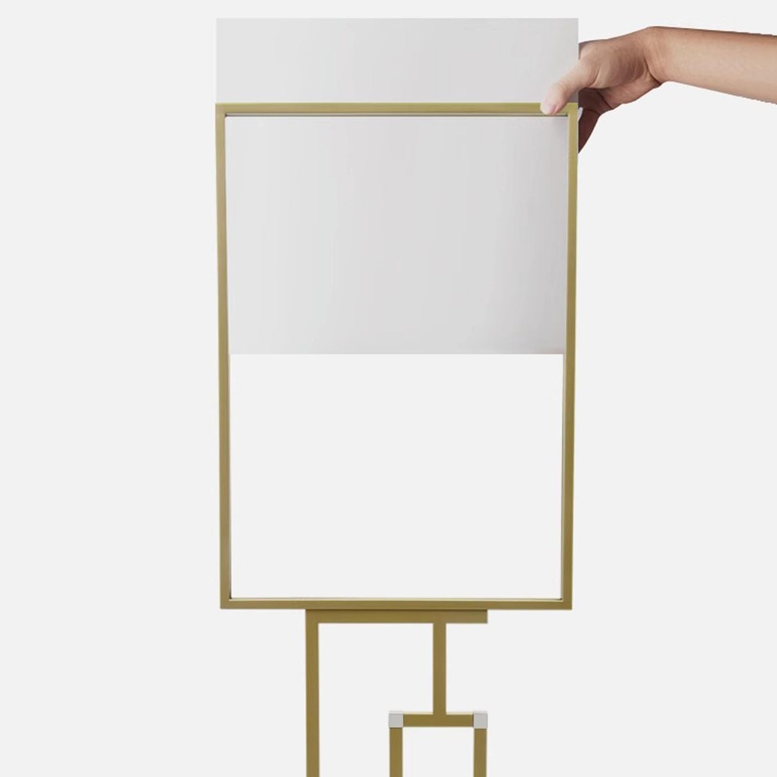 Soporte resistente para carteles de piso, soporte duradero para menú, anuncios, ventas, avisos y exhibición de señalización, apto para uso en interiores y exteriores