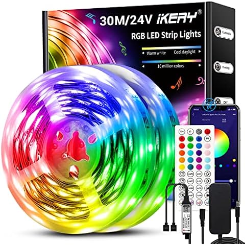 Tira LED IKERY 30M Bluetooth Sincronización de Música Cover
