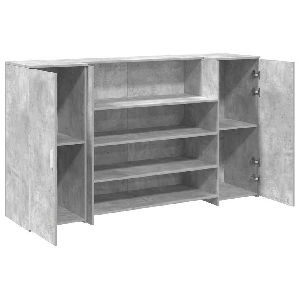 Escritorio de recepción Gris hormigón 180x50x103,5cm Madera de ingeniería