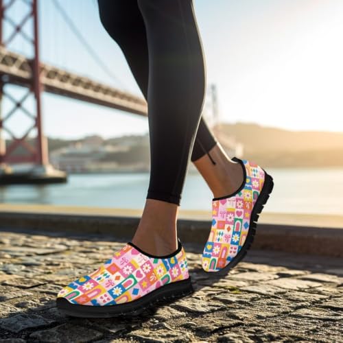 Image of Womens Slip On Walking Shoes Non Slip Loafer Breathable Holiday Travel Shoe Lightweight Casual Low Top Sneakers SizeUS 5.5-11.5