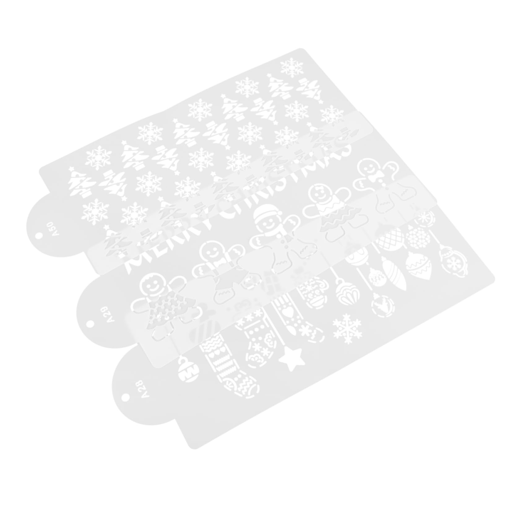 Operitacx 3sets Stencil Per Decorare Torte Modelli Unici Materiale Alimentare Per Creazioni Di Per Festeggiamenti e Occasioni Speciali