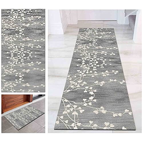 Tapis gris extra large lavable et antidérapant pour grand salon - 3