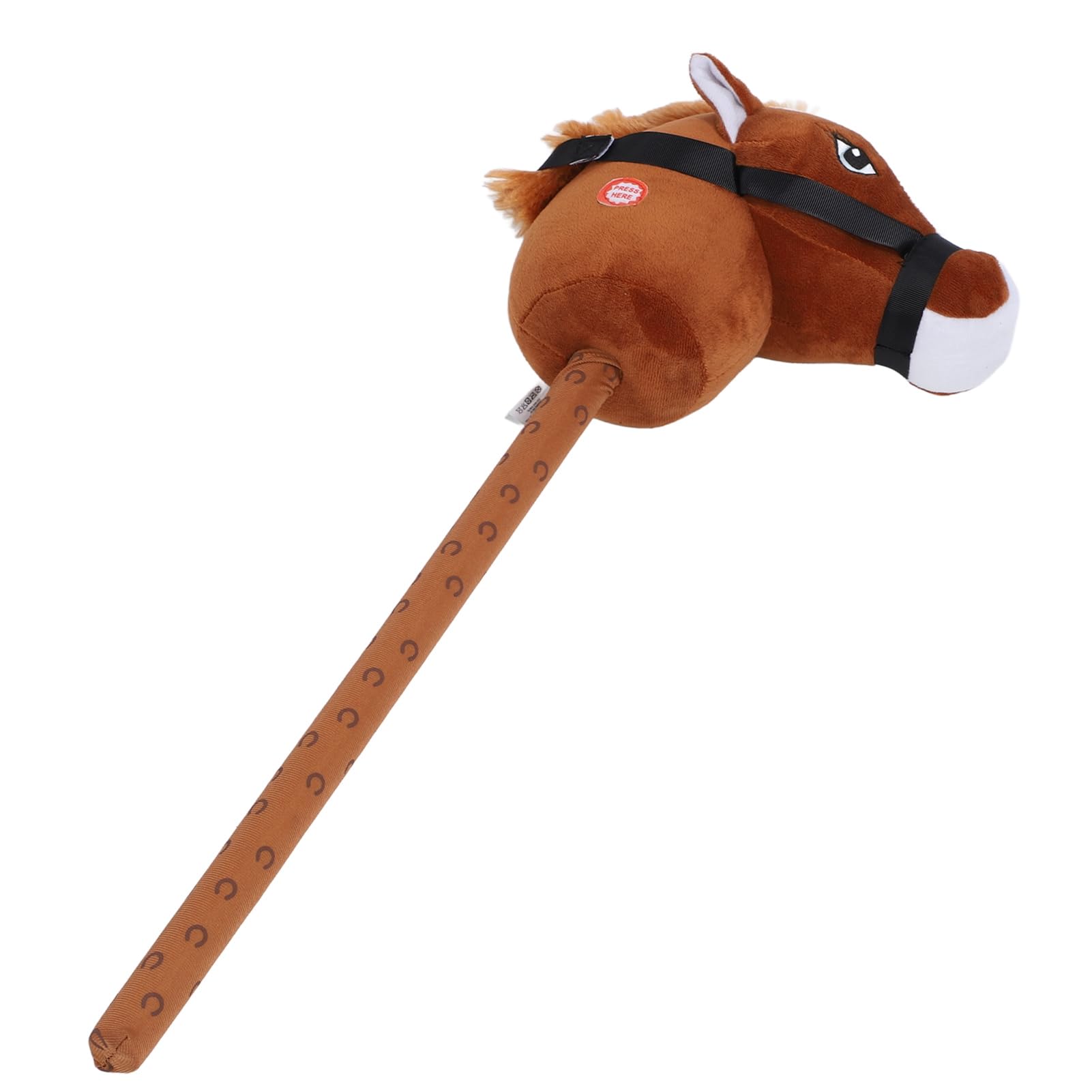 EMUKOEP Peluche de Juguete de Palo de Caballo Suave con Sonidos Realistas para Niños, Regalo para Niños Pequeños, Cómodo Juguete de Cabeza de Caballo para Abrazos Interminables, 27,56 X 4,72 X 9,84
