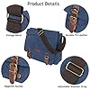 S-ZONE Men's Messenger Bag Crossbody Shoulder 15.6 Inch Laptop Vintage Canvas Briefcase Satchel for Work School Traveling Daily Use Multiple Pocket #4
