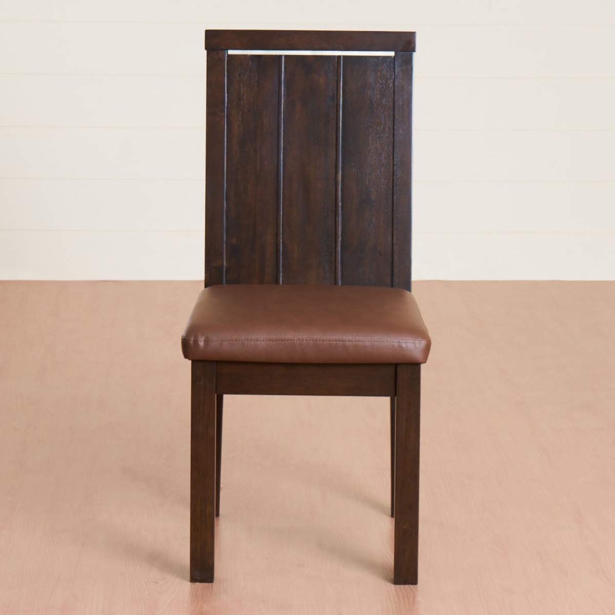 Home Centre Valencia Dining Chair- Set of 2,Brown,CONNOISEUR
