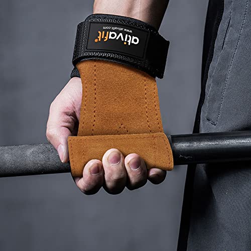 Ativafit Lifting Straps Weight Lifting Gloves Heavy Duty Deadlift Straps Neoprene Padded Wrist Support For Weightlifting, Bodybuilding, Powerlifting, Strength Training Home Gym Men And Women #TOP6
