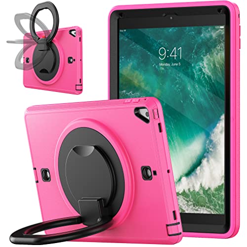 Case for iPad 10.2 9th/8th/7th gen 2021/2020/2019 with 360 degrees rotatable kickstand