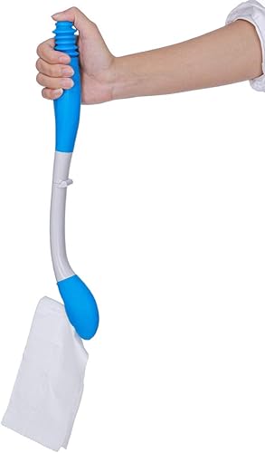 Miniatura 7 de DaMohony Ayudas de inodoro para discapacitados y ancianos, herramientas plegables para inodoro, limpiador inferior, herramientas de inodoro de larga