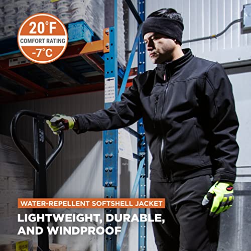 RefrigiWear Men’s Water Repellent Softshell Jacket – Lightweight Wind Resistant Outdoor Work Coat2