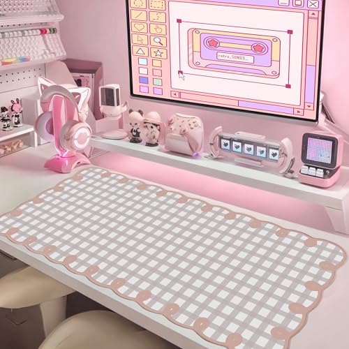 Tapis de bureau rose vintage antidérapant pour protéger votre table - 7