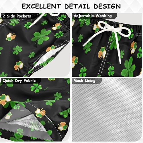 8-12T Boys Swim Trunks Quick Dry Board Shorts Swimwear Beachwear with Mesh Lining M3