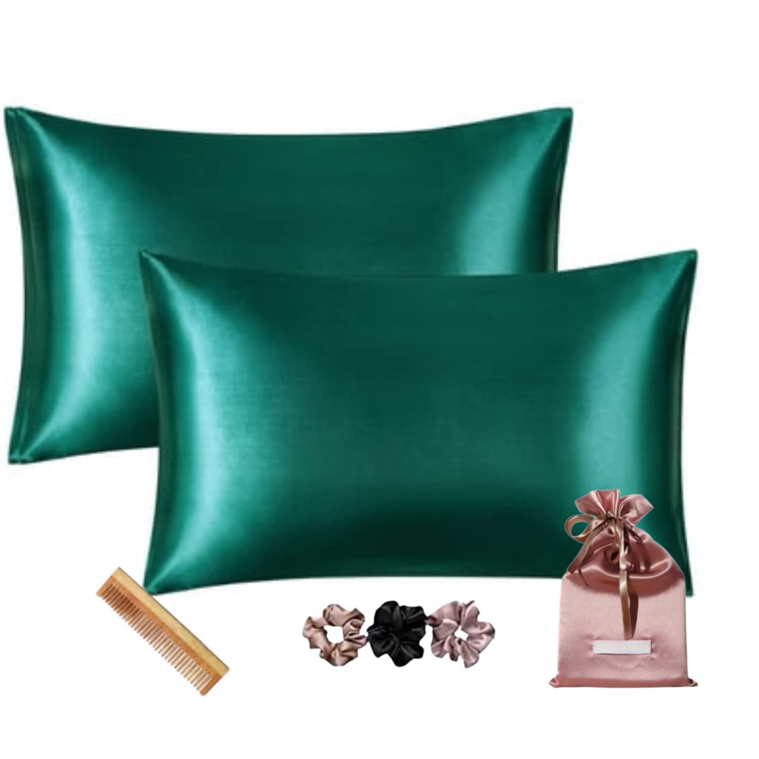 Go Well Satin Silk Pillow Cover for Hair and Skin 2 Piece with 3 Piece