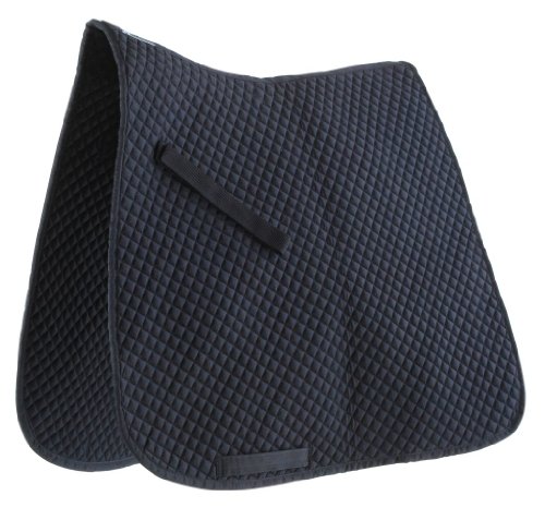 Roma Mini Diamond Quilt Dressage Saddle Pad, Black, Full