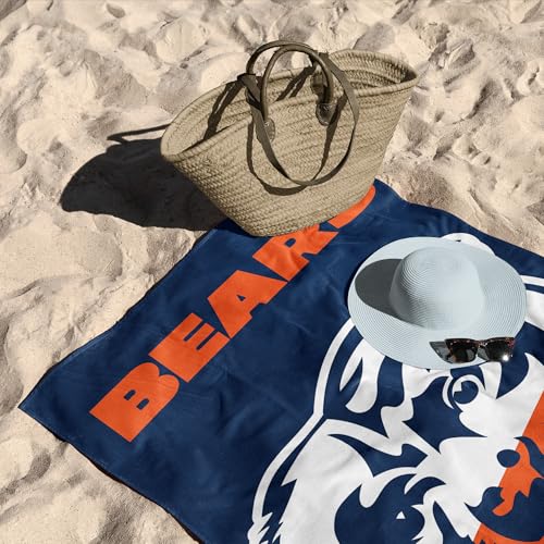 Image of Northwest NFL Chicago Bears Microfiber Beach Towel, 30 x 60 Inches - Quick Dry, Sand Resistant, Lightweight, Highly Absorbent, Incisor Design