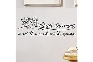 Lotus - Pure Black Vinyl Wall Quote Peel and Stick Inspiration
