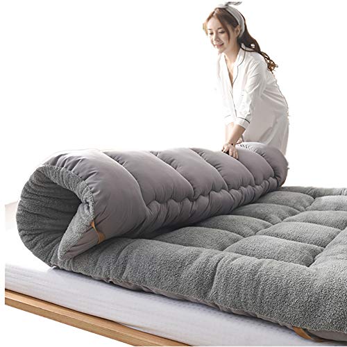 Classe de colchón futón tradicional japonés, Tatami piso colchón pad plegable colchón suave durable topper sofá cama colchón cojín montado colchón cojín dormitorio dormitorio-Gris 120x200cm(47x79inch)