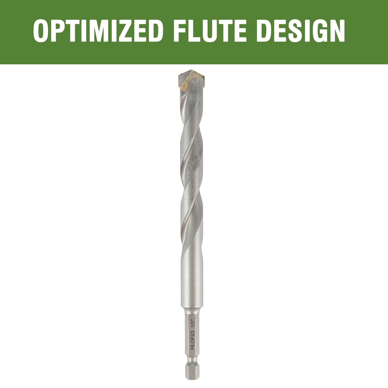 1/2" x 8" Masonry Drill Bits (2 Pack) Concrete Hammer Drill Bits Carbide Tipped, for Cement, Brick, Stone, Hex Shank
