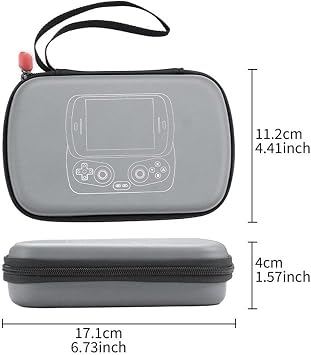 Hard Carrying Case for Anbernic RG Slide Retro Gaming Console Travel Storage Holder Protective Cover Flannel Material Compact Portable Game Accessories Organizer