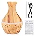 300ml Retro Holzmaserung Vase Aroma Diffusor Luftbefeuchter-Aromatische ätherische Öl Diffusor Ultraschall Aromatherapie Nebel Luftbefeuchter