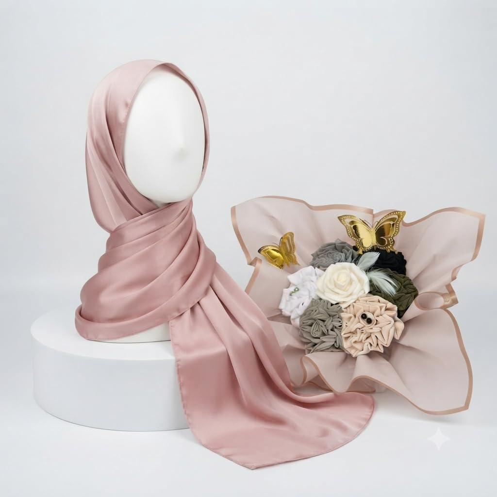 Générique Hijab en mousseline pour femme, lot de 6 hijabs légers Coffret cadeau élègant pour mariage, anniversaire et spéciales