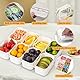 EOPUOZS Snackbox mit 8 Fächern, Snackteller mit Deckel und Griff, Tragbar Snackbox Organizer für Snacks Süßigkeiten Nüsse Obst Veggie Gewürze, für Party Picknick Trips